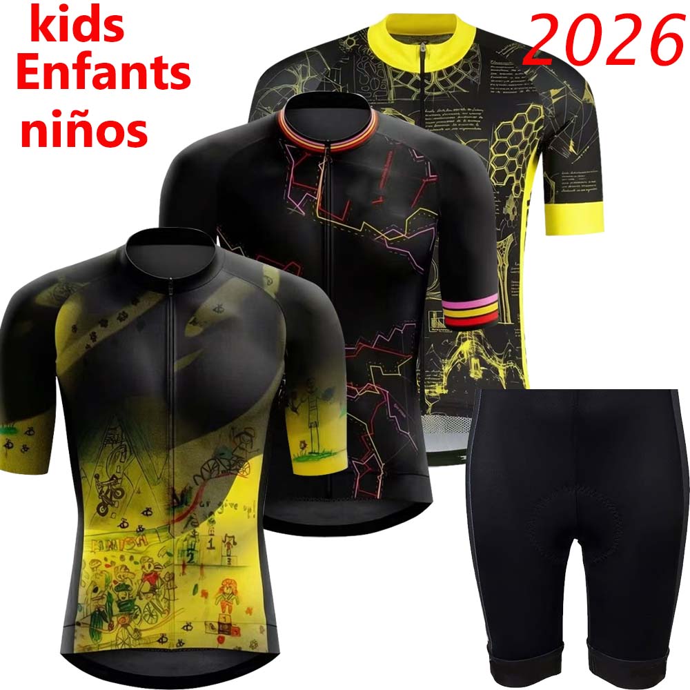 Cycling Gear Kids - ชุดเสื้อจักรยานเด็กสำหรับทัวร์ฝรั่งเศสปี 2026 ของ Wout Van Aert