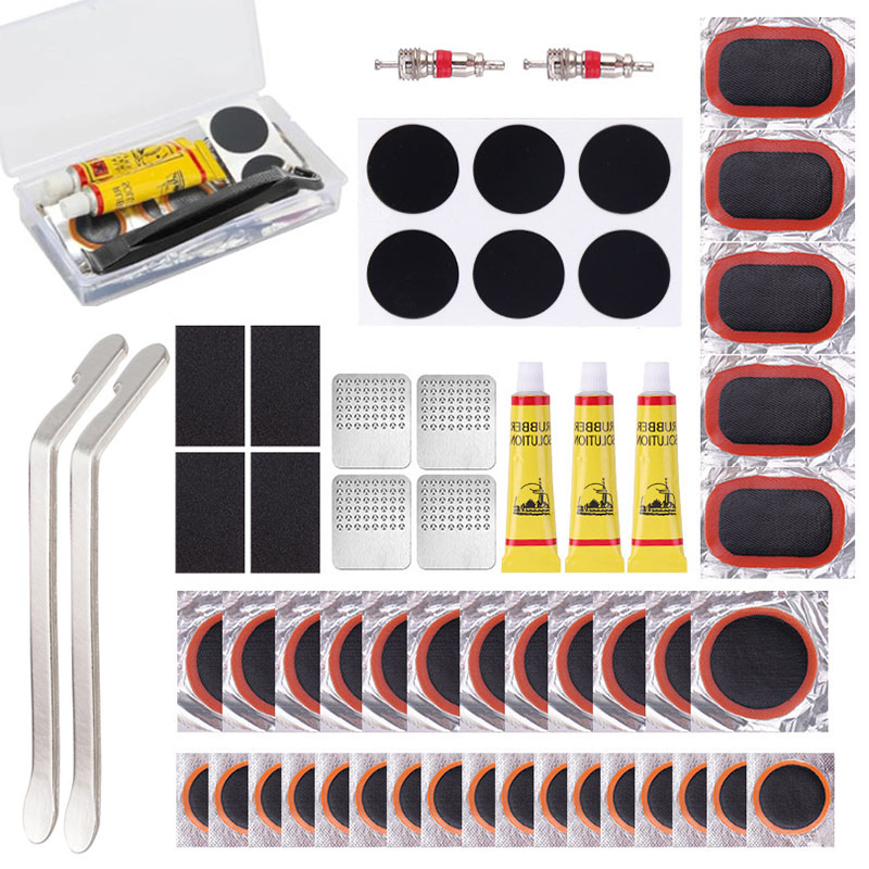 Bike Tube Repair Kit - ชุดซ่อมยางจักรยาน ชุดปะยางรั่ว ยางปะรั่วแบบไม่ใช้กาว พร้อมที่ปะยางและเครื่องมือซ่อมยางในจักรยาน