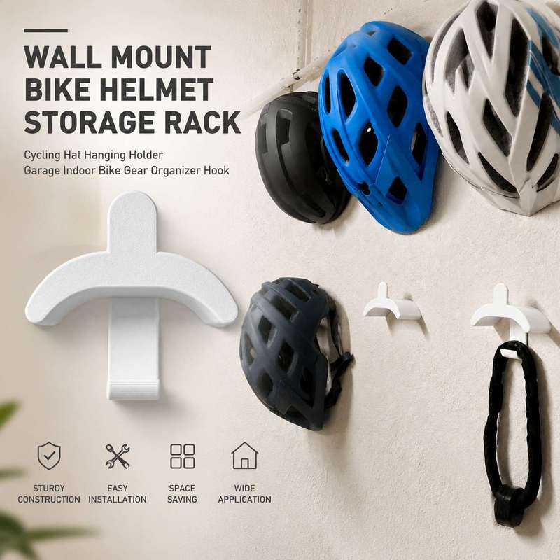 Cycling Gear Indoor - ที่แขวนหมวกกันน็อคจักรยานติดผนัง ที่เก็บหมวกจักรยาน ที่แขวนอุปกรณ์จักรยานในโรงรถหรือในบ้าน