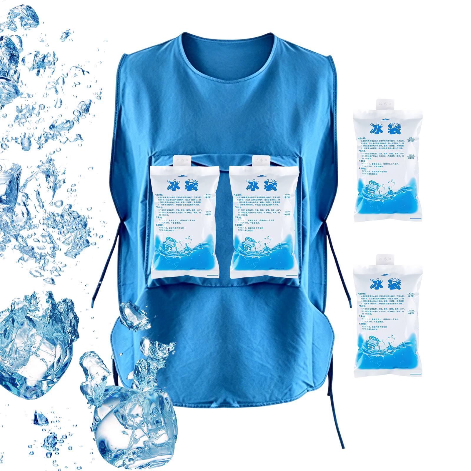 Cycling Gear Cold Weather - เสื้อกั๊กเจลเย็น 4 ชิ้น บรรเทาความร้อน ใช้ซ้ำได้ เสื้อคลุมกันร้อน