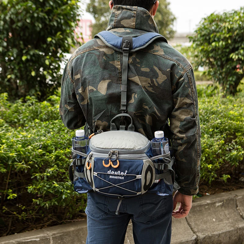 Cycling Gear Travel Bag - กีฬากลางแจ้งเอวกระเป๋าเดินป่าขี่จักรยานปีนเขากระเป๋าเป้สะพายหลังจักรยานขวดน้ํากันน้ํา Camping BAG