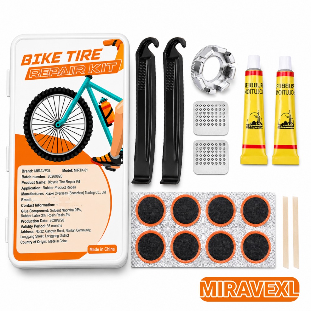 Bike Tube Repair Kit - ชุดซ่อมยางจักรยาน, ชุดปะยางในจักรยาน, ตะไบโลหะและคันงัดยาง, ชุดปะยางสำหรับจักรยานเสือภูเขาและจักรยานเสือหมอบ