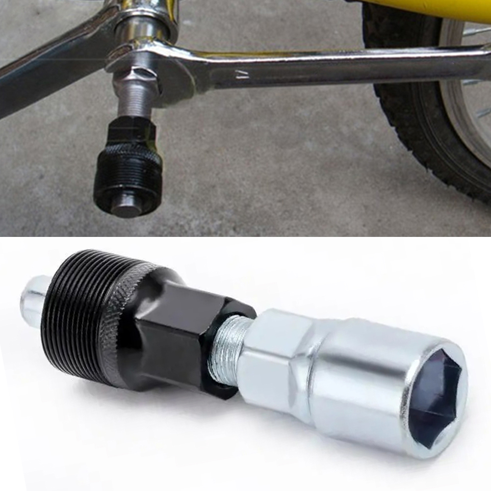 Mtb Pedals - เครื่องมือถอดขาจานจักรยาน 1 ชิ้น สำหรับถอดบ็อกซ์ล่างและถอดแป้นเหยียบ ทำจากเหล็กกล้าคาร์บอน สำหรับซ่อมจักรยานเสือภูเขาและจักรยานเสือหมอบ
