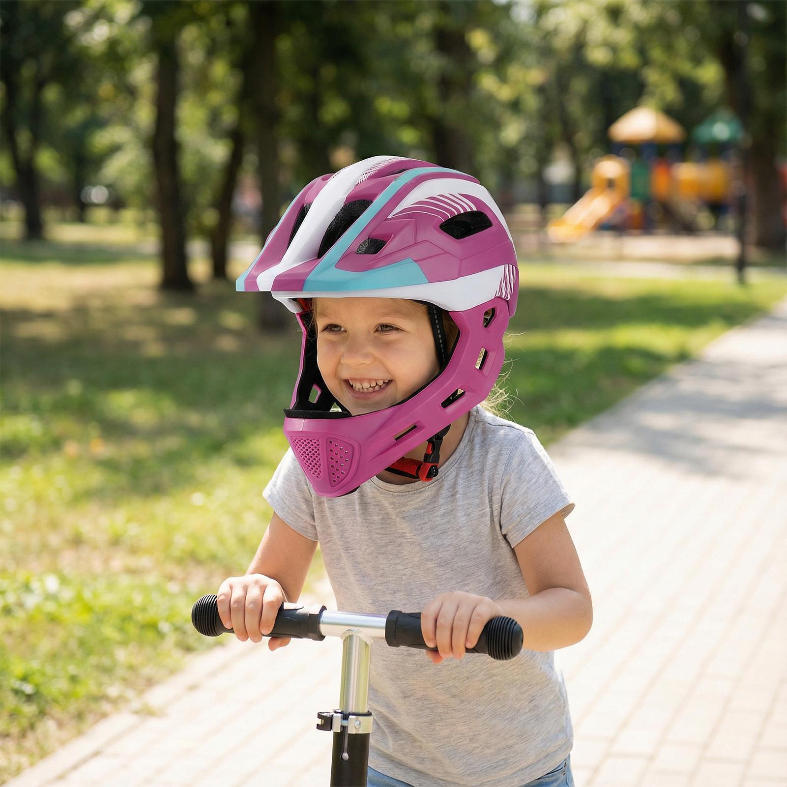 หมวกกันน็อคแบบเต็มหน้าสำหรับเด - Cycling Gear Beginner บทวิจารณ์และราคา