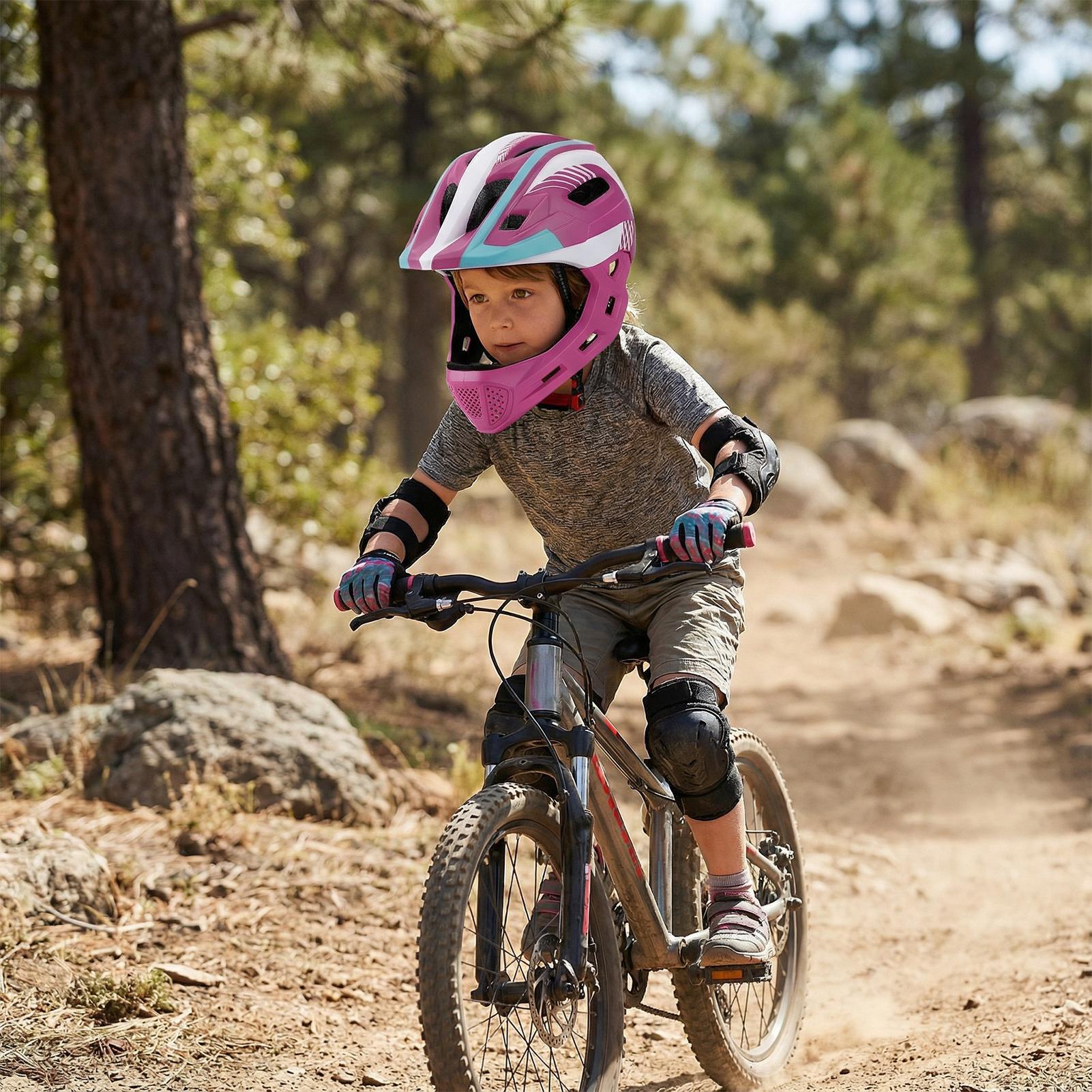 หมวกกันน็อคแบบเต็มหน้าสำหรับเด - Cycling Gear Beginner บทวิจารณ์และราคา