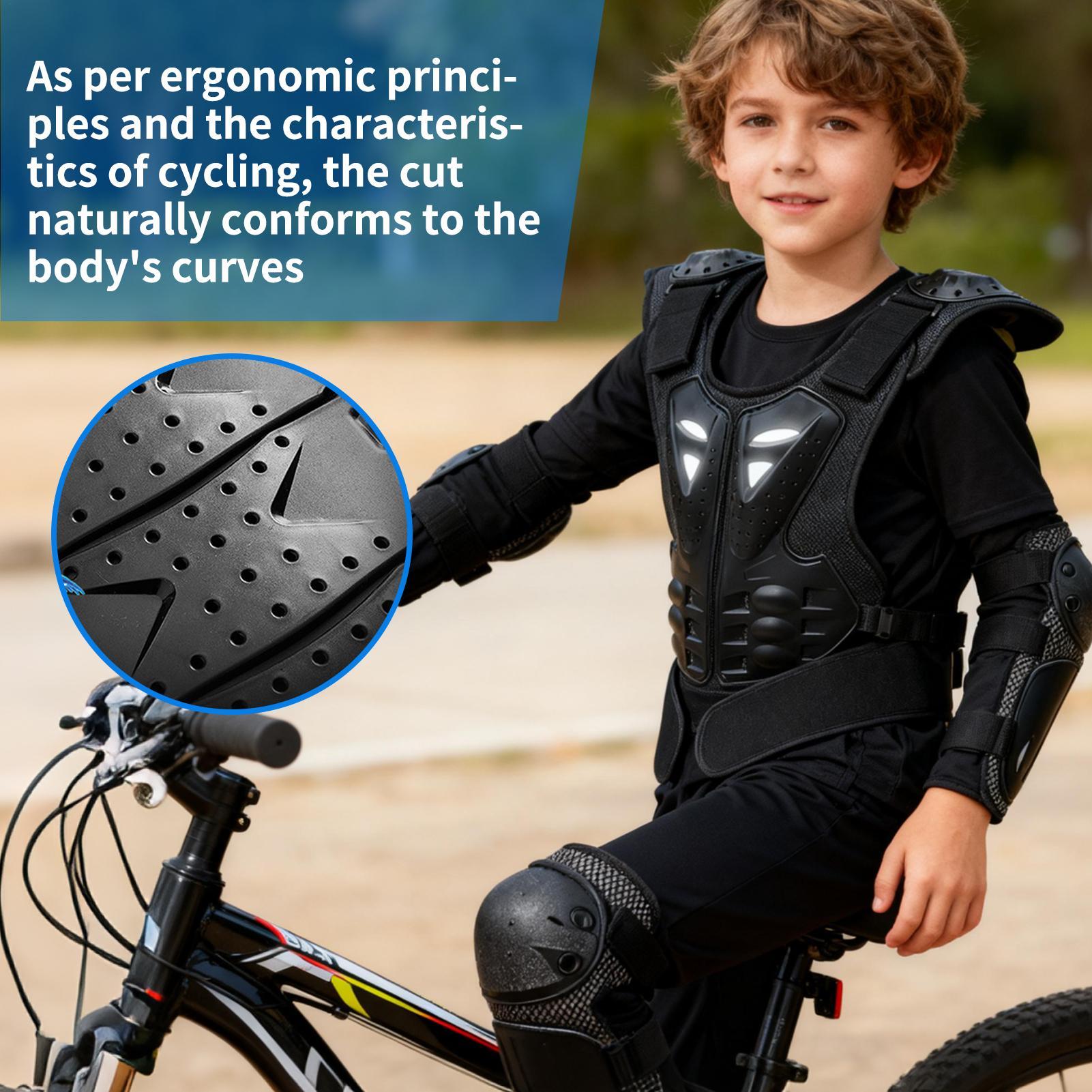 ชุดป้องกันหน้าอกสำหรับวิบากสำห - Cycling Gear Kids บทวิจารณ์และราคา