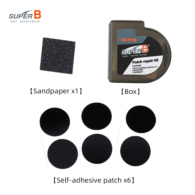 Super B TB-1118 6ชิ้นแผ่นซ่อมจ - Bike Tube Repair Kit บทวิจารณ์และราคา