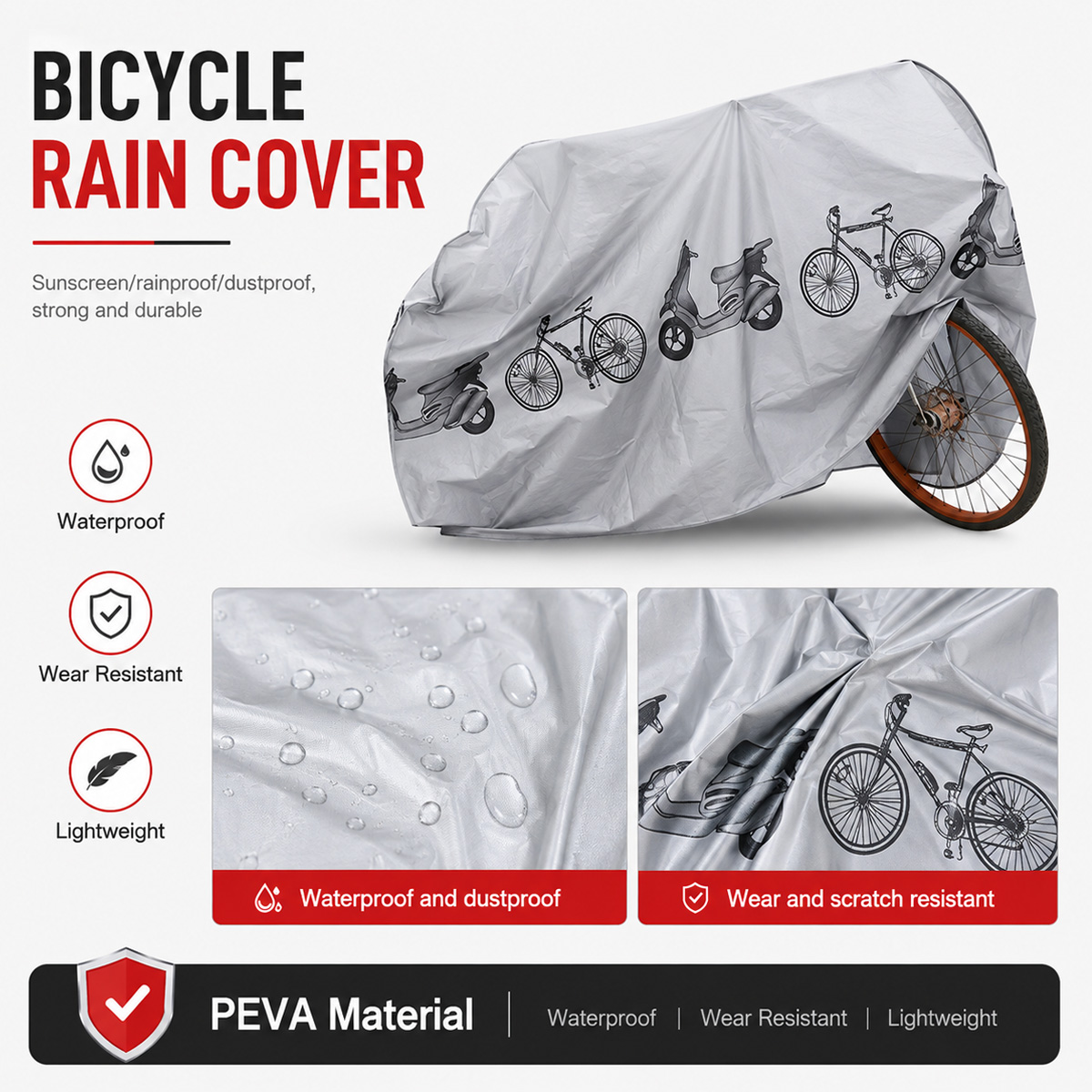 PINMOAP ผ้าคลุมจักรยานกันฝนอเน - Cycling Gear Travel Bag บทวิจารณ์และราคา
