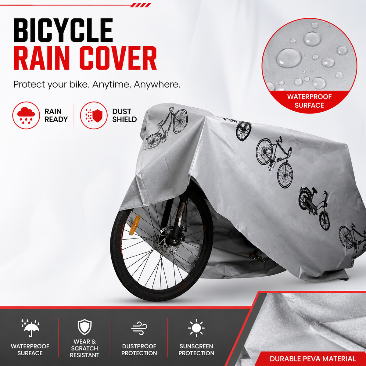 PINMOAP ผ้าคลุมจักรยานกันฝนอเน - Cycling Gear Travel Bag บทวิจารณ์และราคา
