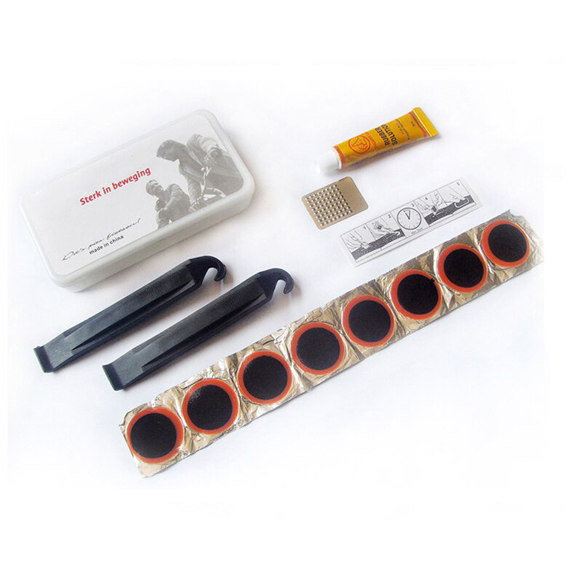 จักรยานยางแบนชุดซ่อมชุดเครื่อง - Bike Tube Repair Kit บทวิจารณ์และราคา