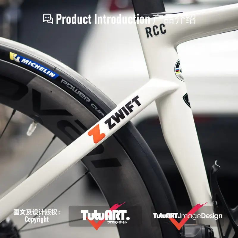 สติกเกอร์ติดท่อบนเฟรมจักรยาน Z - Cycling Zwift บทวิจารณ์และราคา