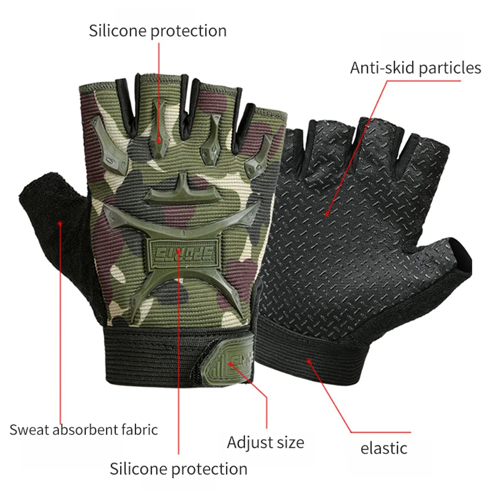 1 คู่เด็กยุทธวิธี Fingerless ถ - Cycling Gear Kids บทวิจารณ์และราคา