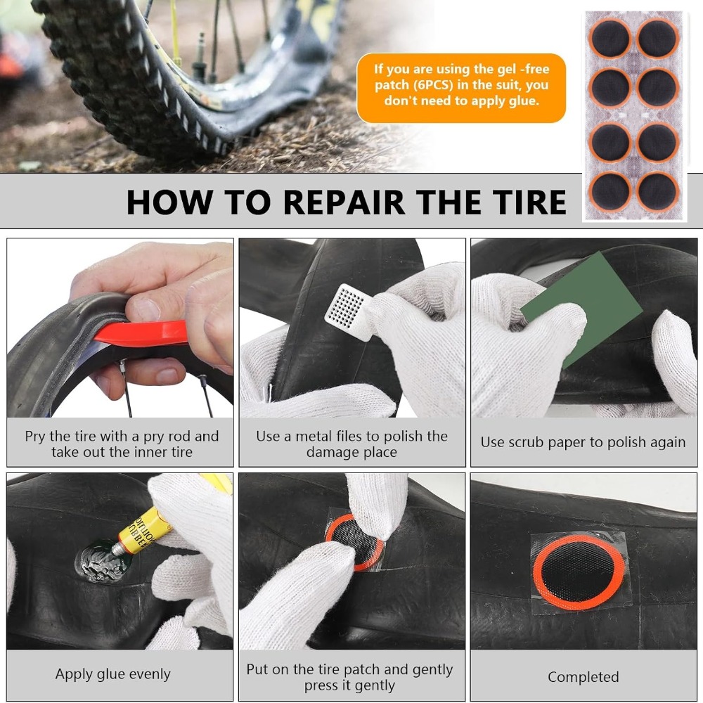 ชุดซ่อมยางจักรยาน, ชุดปะยางในจ - Bike Tube Repair Kit บทวิจารณ์และราคา