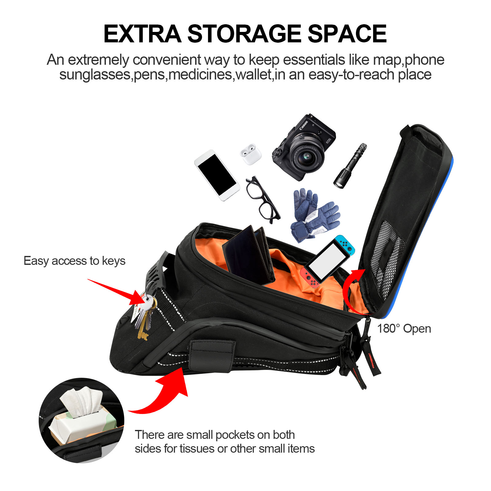 กระเป๋าแทงค์มอเตอร์ไซค์แบบขยาย - Cycling Gear Travel Bag บทวิจารณ์และราคา